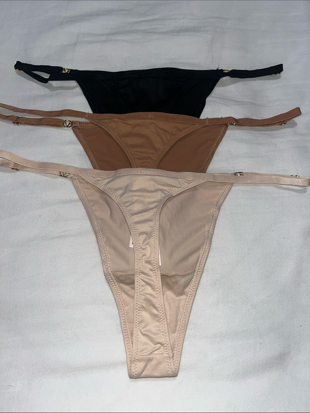 Victoria's Secret Love Cloud Adjustable Thong Set Pack of 3 - Picture 3 of 10